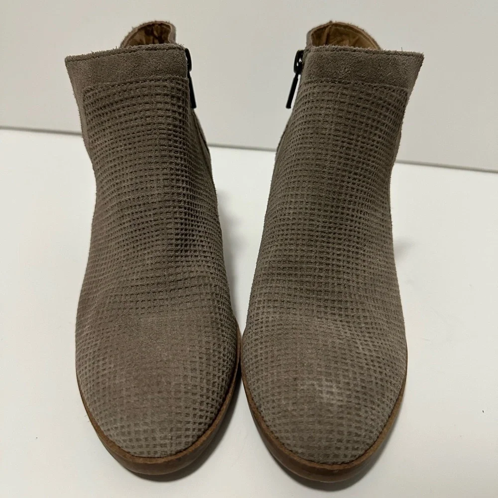 🤠 Lucky Brand Ponic Suede Western Ankle Booties - Titanium Grey (Size 6.5, NIB) - Picture 4 of 12